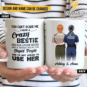 Female Police Officers Besties Personalized Coffee Mug JUL-LN27