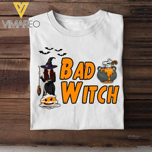 PERSONALIZED GOOD AND BAD WITCH BESTIES HALLOWEEN TSHIRT PRINTED