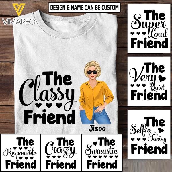 Personalized Best Friend Tshirt Printed For Women NEY98Q