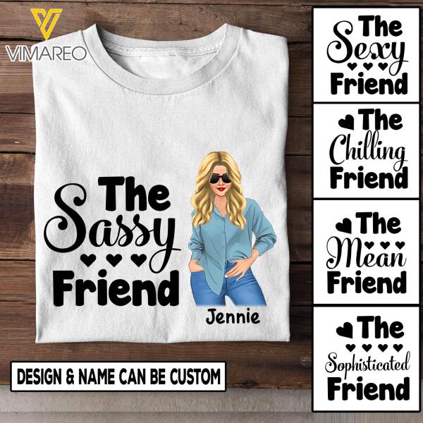 Personalized Best Friend Tshirt Printed For Women NEY98Q