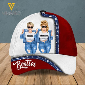 PERSONALIZED BESTIES PEAKED CAP TNDT1808