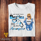 Personalized We Are More Than Bestie Tshirt Printed NEY1808T