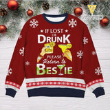 PERSONALIZED IF LOST OR DRUNK, PLEASE RETURN TO BESTIE  SWEATER QTVQ0112