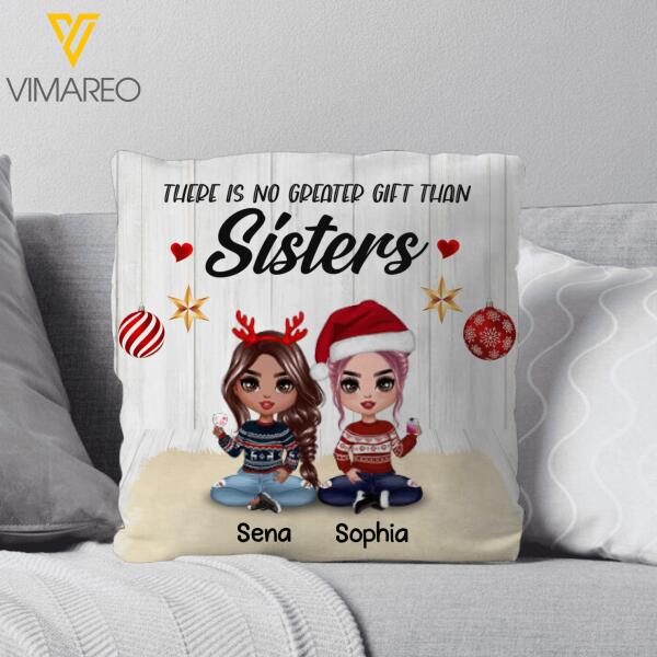 PERSONALIZED Doll Besties Christmas PILLOW PRINTED DEC-DT04