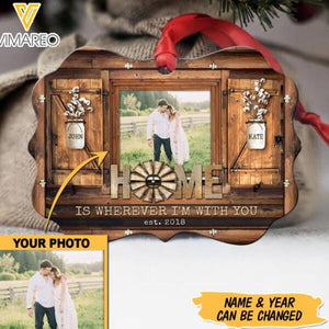 DH PERSONALIZED COUPLE  PHOTO HANGING ORNAMENT DEC-MA10