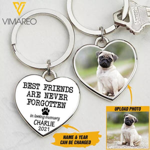 PERSONALIZED DOG BEST FRIEND HEART KEYCHAIN TNDT2212