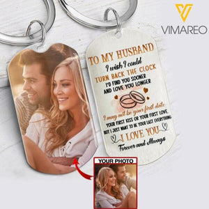 PERSONALIZED TO MY HUSBAND OR WIFE 2 SIDE KEYCHAIN QTTQ0701