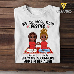 Personalized Besties Forever Tshirt Printed 22FEB-DT25