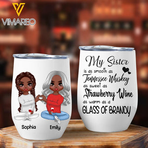 Personalized Bestie Drunk Wine Tumbler Printed 22FEB-DT25