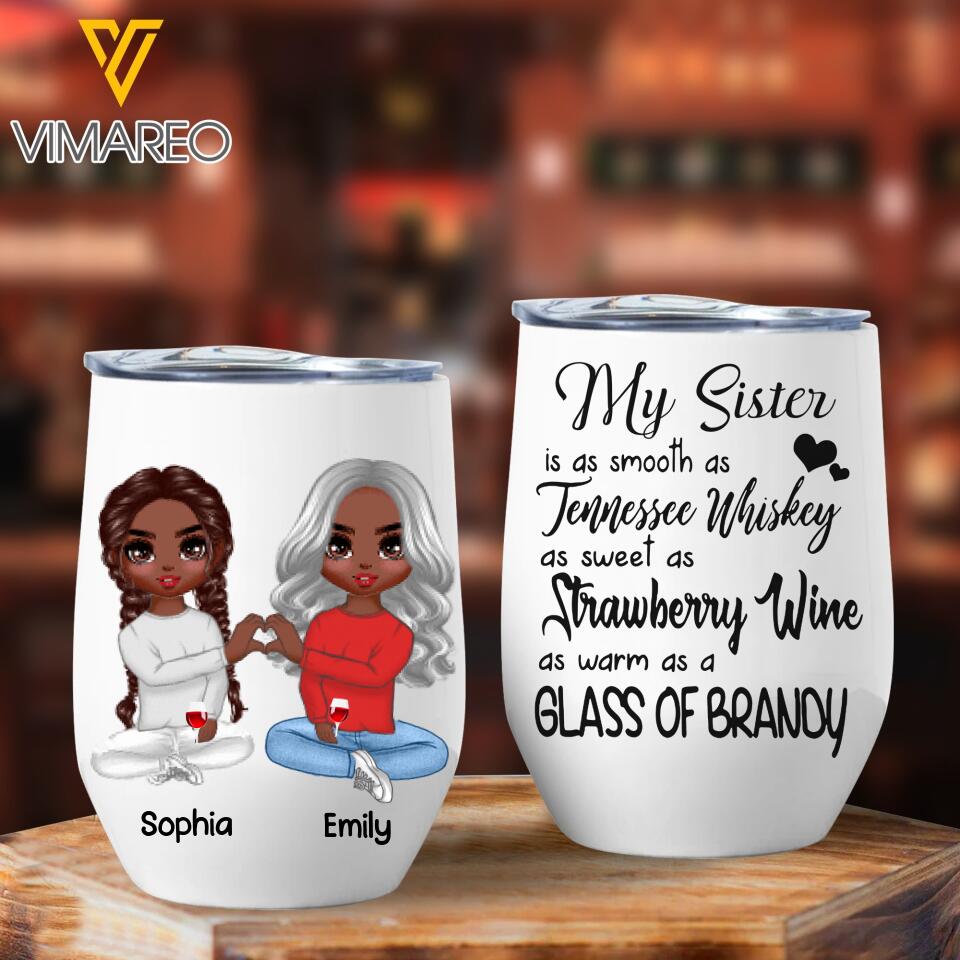 Personalized Bestie Drunk Wine Tumbler Printed 22FEB-DT25