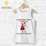 PERSONALIZED A WOMAN CANNOT SURVIVE ON WINE ALONE SHE ALSO NEEDS WINE BESTIES TSHIRT/ TANK TOP QTHC2602