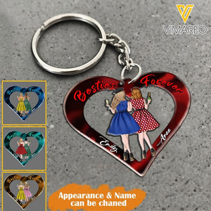 PERSONALIZED BESTIES FOREVER KEYCHAIN QTTN0403