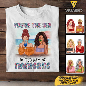 Personalized Besties Summer Tshirt Printed 22MAR-DT08