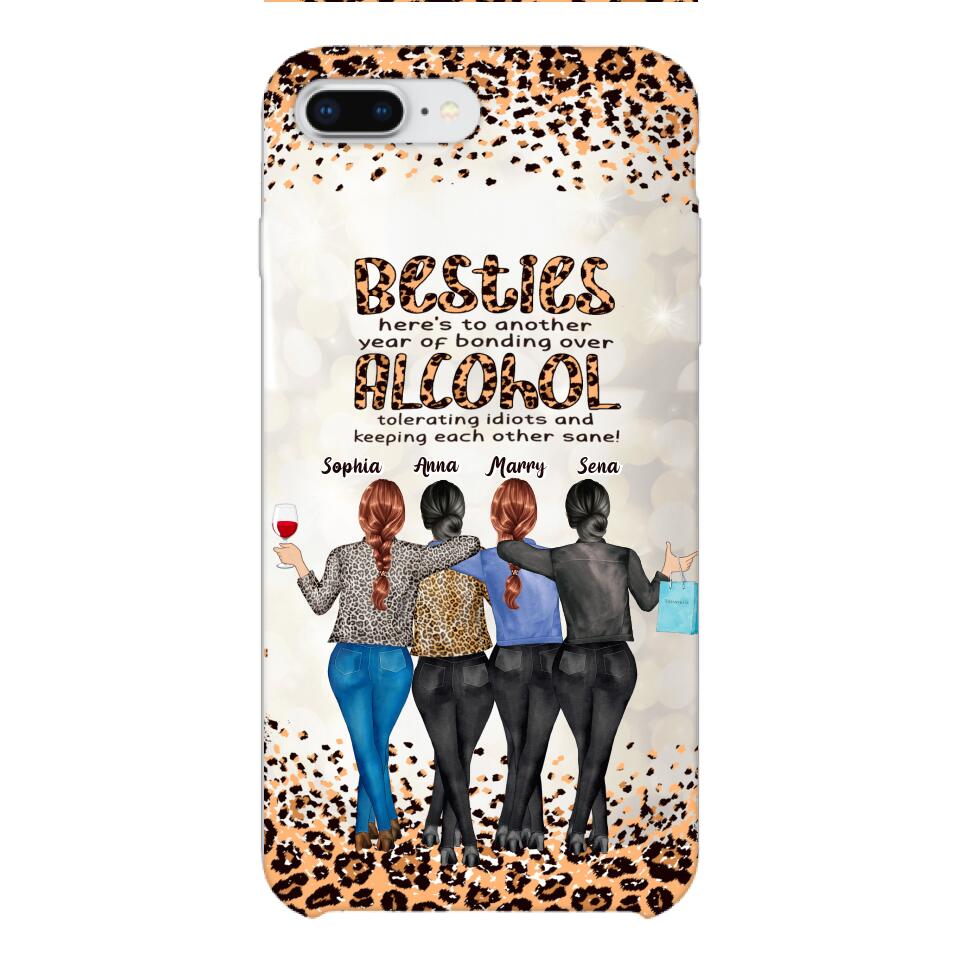 Personalized Besties Alcohol Phone Case Printed 22MAR-HC10