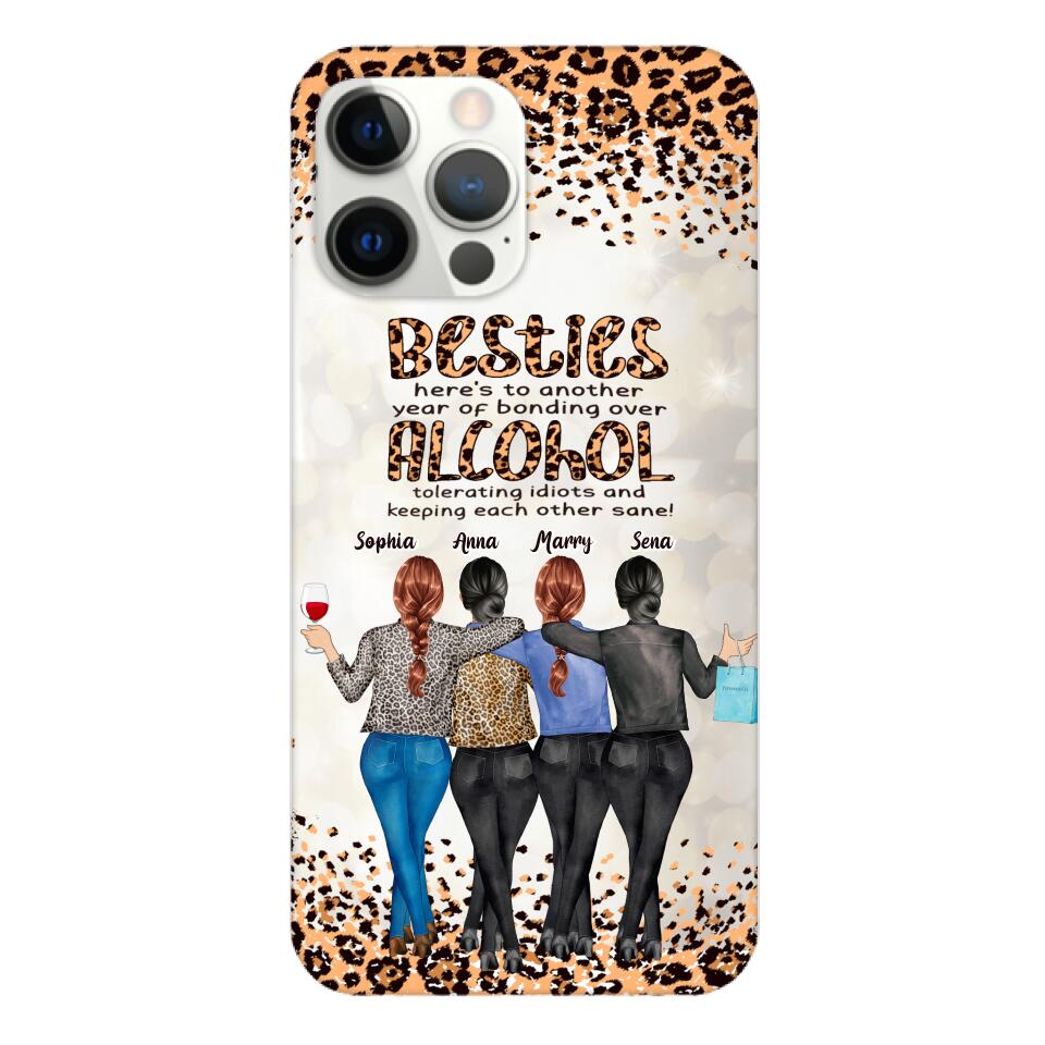 Personalized Besties Alcohol Phone Case Printed 22MAR-HC10