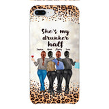 Personalized Besties Drunk Half Phone Case Printed 22MAR-HC10