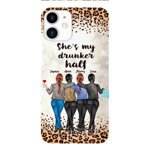 Personalized Besties Drunk Half Phone Case Printed 22MAR-HC10