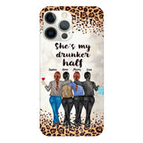 Personalized Besties Drunk Half Phone Case Printed 22MAR-HC10