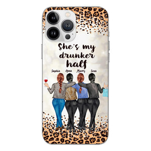 Personalized Besties Drunk Half Phone Case Printed 22MAR-HC10