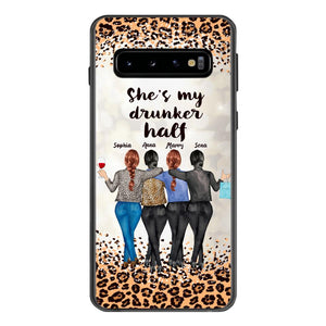 Personalized Besties Drunk Half Phone Case Printed 22MAR-HC10