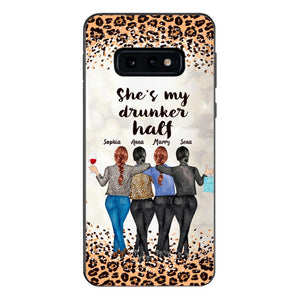 Personalized Besties Drunk Half Phone Case Printed 22MAR-HC10