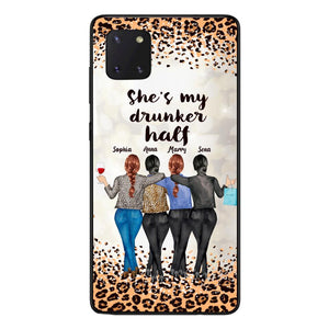 Personalized Besties Drunk Half Phone Case Printed 22MAR-HC10