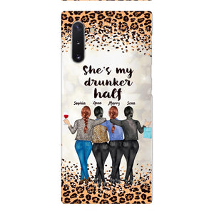 Personalized Besties Drunk Half Phone Case Printed 22MAR-HC10