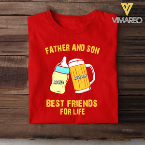 Personalized Father And Son or Daughter Best Friends Tshirt QTVQ0804