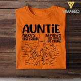 Personalized Auntie Niece's Best Friends Nephew's Best Partner In Crime Tshirt QTDT1504