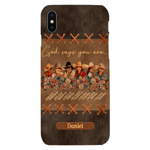 Personalized Cowgirl God Says You Are Phone Case Printed 22APR-DT27