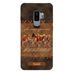 Personalized Cowgirl God Says You Are Phone Case Printed 22APR-DT27