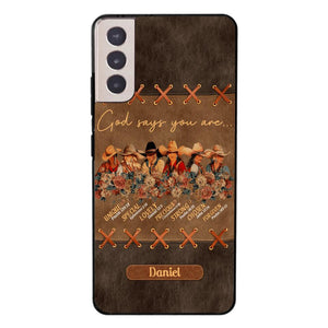 Personalized Cowgirl God Says You Are Phone Case Printed 22APR-DT27