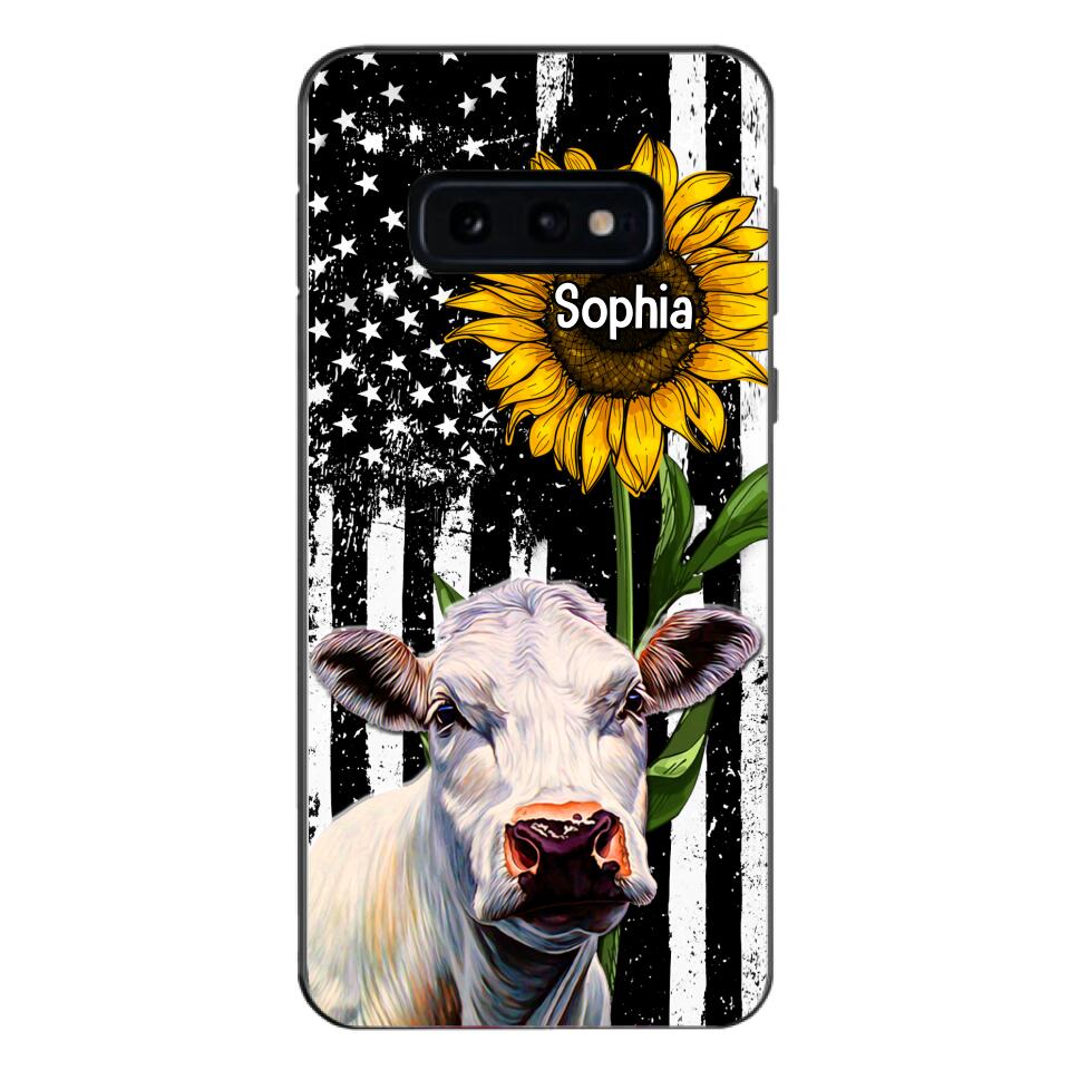 Personalized Cow Lover Phone Case Printed 22MAY-HQ07