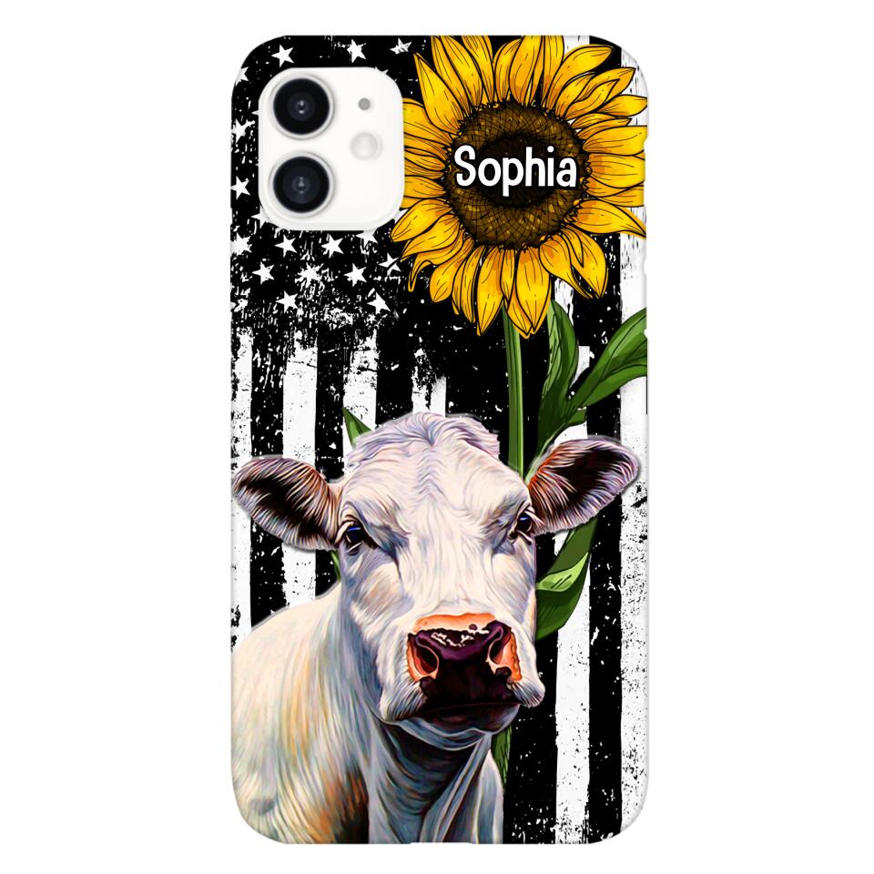 Personalized Cow Lover Phone Case Printed 22MAY-HQ07