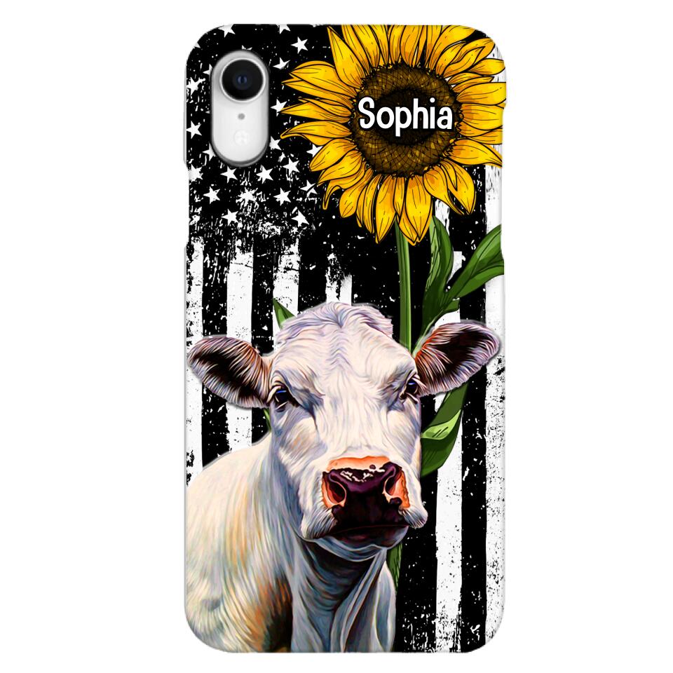 Personalized Cow Lover Phone Case Printed 22MAY-HQ07