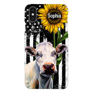 Personalized Cow Lover Phone Case Printed 22MAY-HQ07