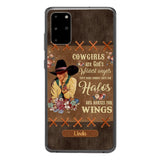 PERSONALIZED COWGIRL ARE GOD'S WILDEST ANGELS HATS FOR HALOS HORSES FOR WINGS PHONECASE QTHC0905