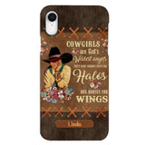 PERSONALIZED COWGIRL ARE GOD'S WILDEST ANGELS HATS FOR HALOS HORSES FOR WINGS PHONECASE QTHC0905