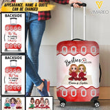 Personalized Besties Forever Luggage Cover Printed QTTN1005