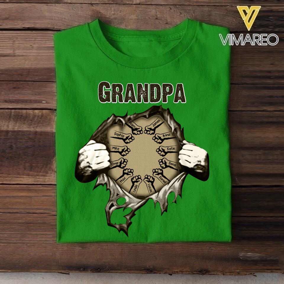 Personalized Grandpa Tshirt Printed 22MAY-LN25