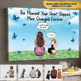 Personalized The Moment Your Heart Stopped Mine Changed Forever Dog Lovers Canvas NQDT2705