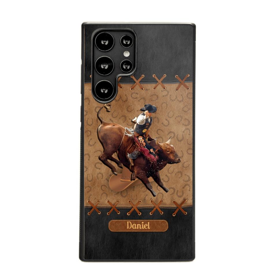 Personalized Cattle Riding Upload Photo Phonecase QTHC3105