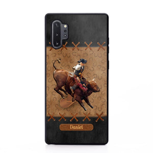 Personalized Cattle Riding Upload Photo Phonecase QTHC3105