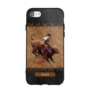 Personalized Cattle Riding Upload Photo Phonecase QTHC3105