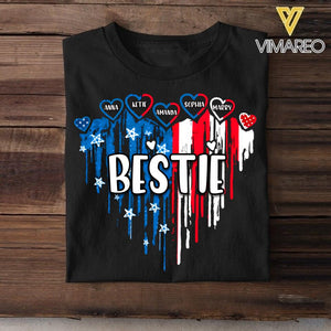 Personalized Bestie Flag Heart Independence Day
Tshirt Printed 22JUL-HQ10