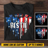 Personalized Bestie Flag Heart Independence Day
Tshirt Printed 22JUL-HQ10