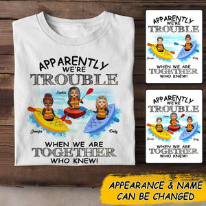 Personalized Besties Go Kayaking Tshirt Printed 22JUL-DT14