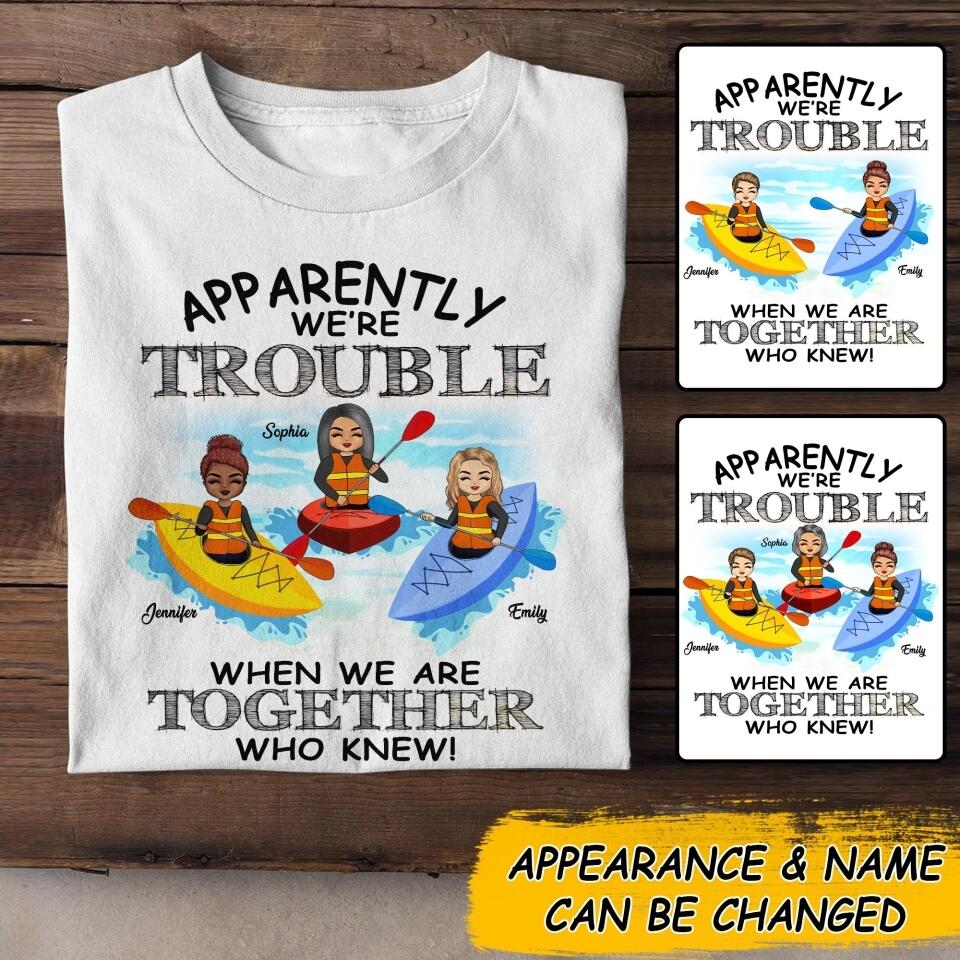 Personalized Besties Go Kayaking Tshirt Printed 22JUL-DT14