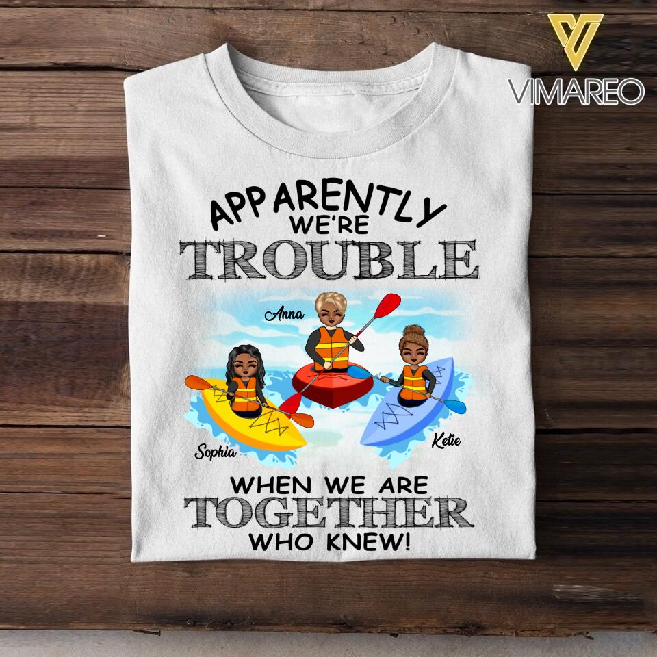 Personalized Besties Go Kayaking Tshirt Printed 22JUL-DT14