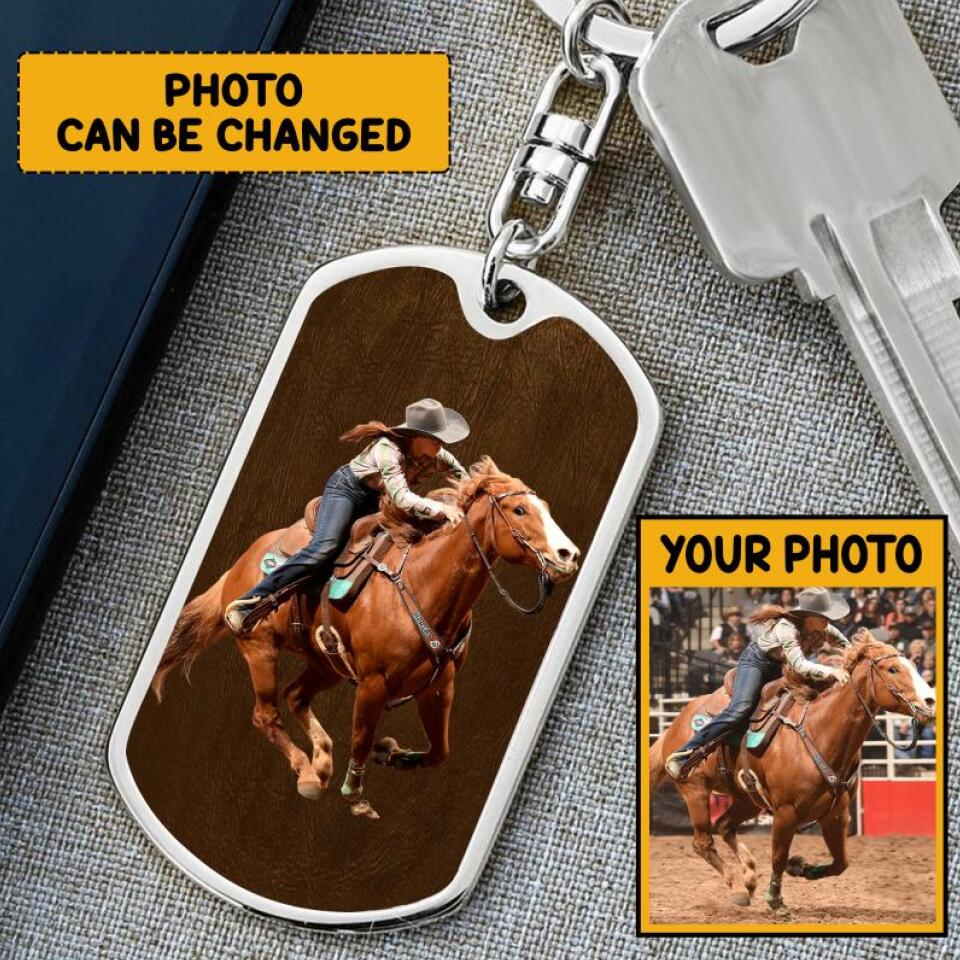 Personalized Girl Love Horse Wood Keychain Printed 22AUG-HY03